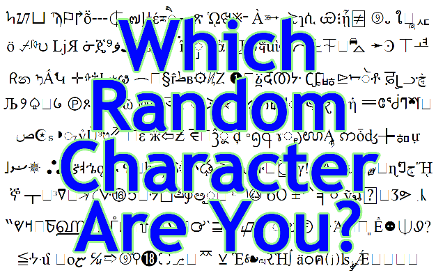 Which Random Character Are You?